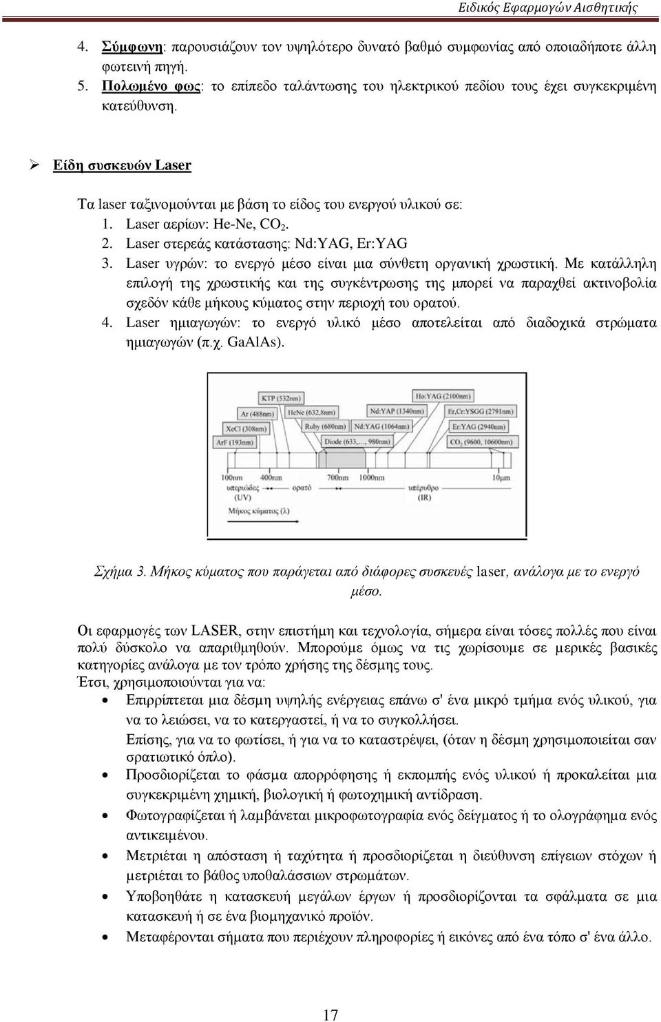 Laser υγρών: το ενεργό μέσο είναι μια σύνθετη οργανική χρωστική.