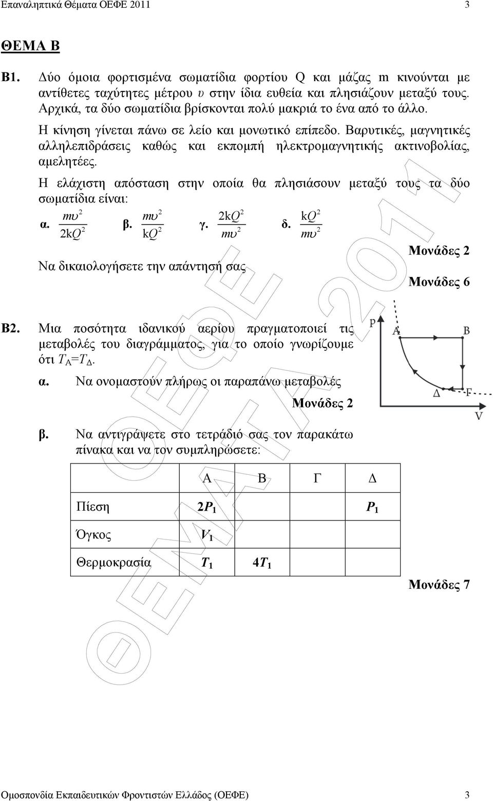 Βαρυτικές, µαγνητικές αλληλεπιδράσεις καθώς και εκποµπή ηλεκτροµαγνητικής ακτινοβολίας, αµελητέες.