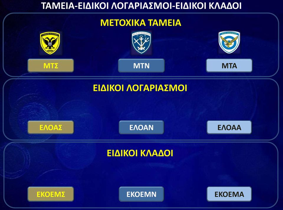ΕΙΔΙΚΟΙ ΛΟΓΑΡΙΑΣΜΟΙ ΕΛΟΑΣ ΕΛΟΑΝ