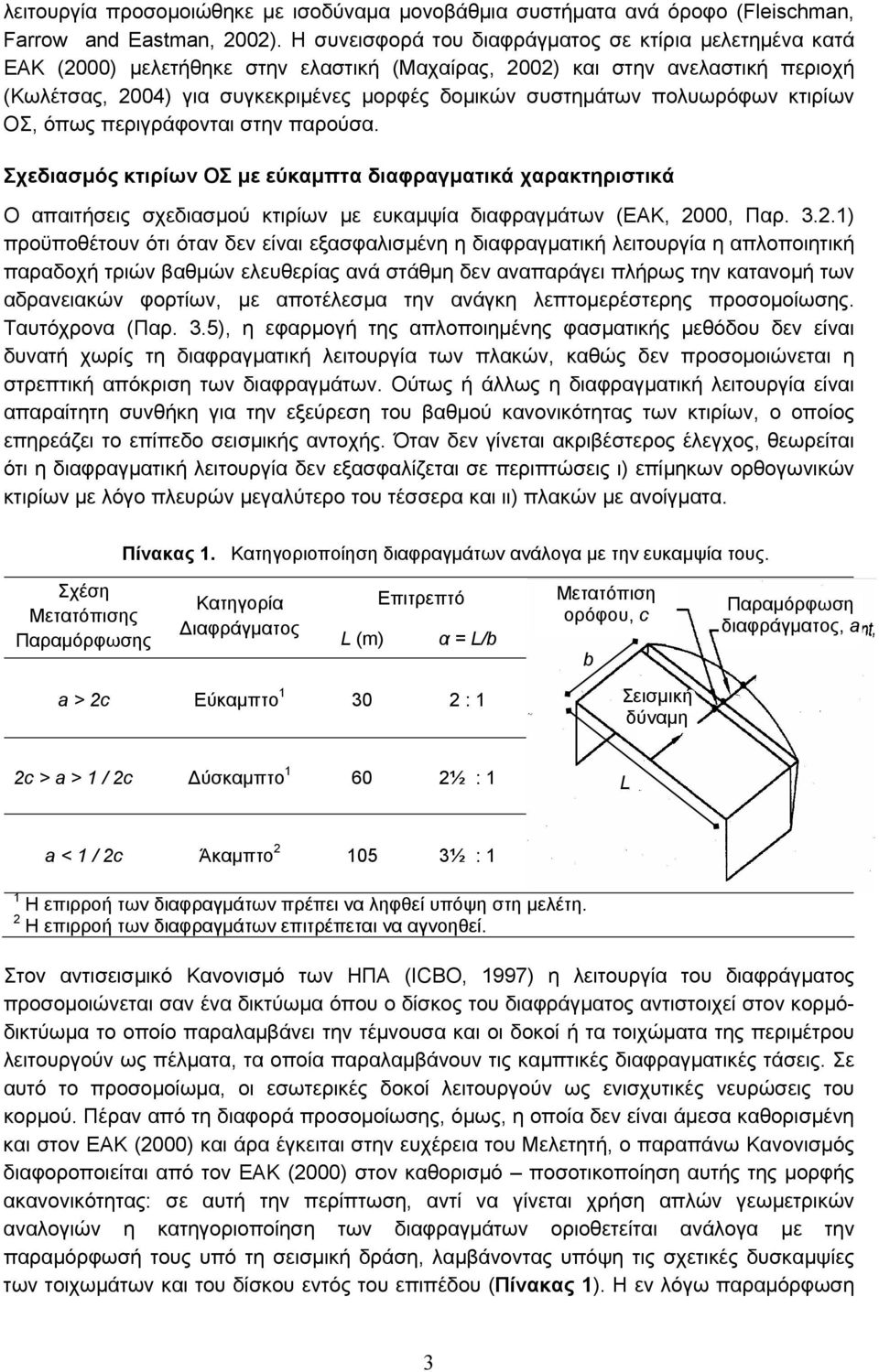 πολυωρόφων κτιρίων ΟΣ, όπως περιγράφονται στην παρούσα. Σχεδιασμός κτιρίων ΟΣ με εύκαμπτα διαφραγματικά χαρακτηριστικά Ο απαιτήσεις σχεδιασμού κτιρίων με ευκαμψία διαφραγμάτων (ΕΑΚ, 2,