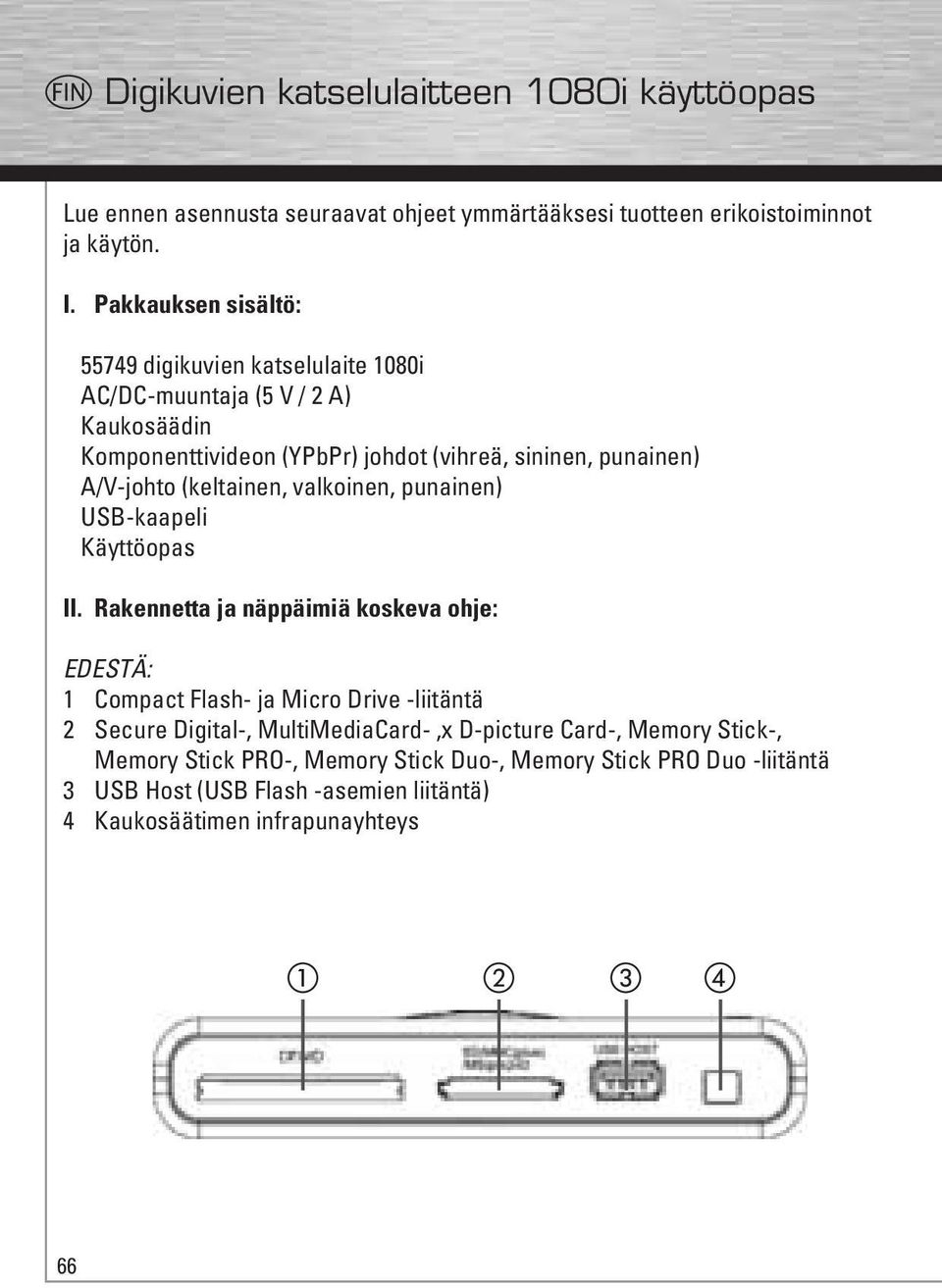 (keltainen, valkoinen, punainen) USB-kaapeli Käyttöopas II.