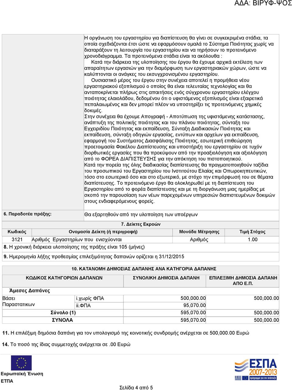 ΚΑΤΑΝΟΜΗ ΔΗΜΟΣΙΑΣ ΔΑΠΑΝΗΣ ΑΝΑ ΚΑΤΗΓΟΡΙΑ ΔΑΠΑΝΗΣ ΚΩΔΙΚΟΣ ΚΑΤΗΓΟΡΙΩΝ ΔΑΠΑΝΩΝ ΣΥΝΟΛΙΚΗ ΔΗΜΟΣΙΑ ΔΑΠΑΝΗ ΕΠΙΛΕΞΙΜΗ ΔΗΜΟΣΙΑ ΔΑΠΑΝΗ ΑΠΟ Ε.Π. Άμεσες Δαπάνες Βάσει Παραστατικων i.χωρίς ΦΠΑ ii.φπα 95,070.