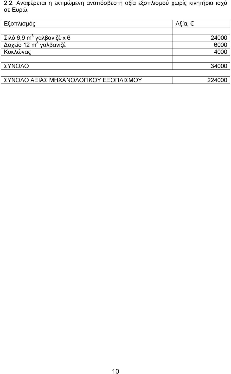 Εξοπλισμός Αξία, Σιλό 6,9 m 3 γαλβανιζέ x 6 24000 Δοχείο 12