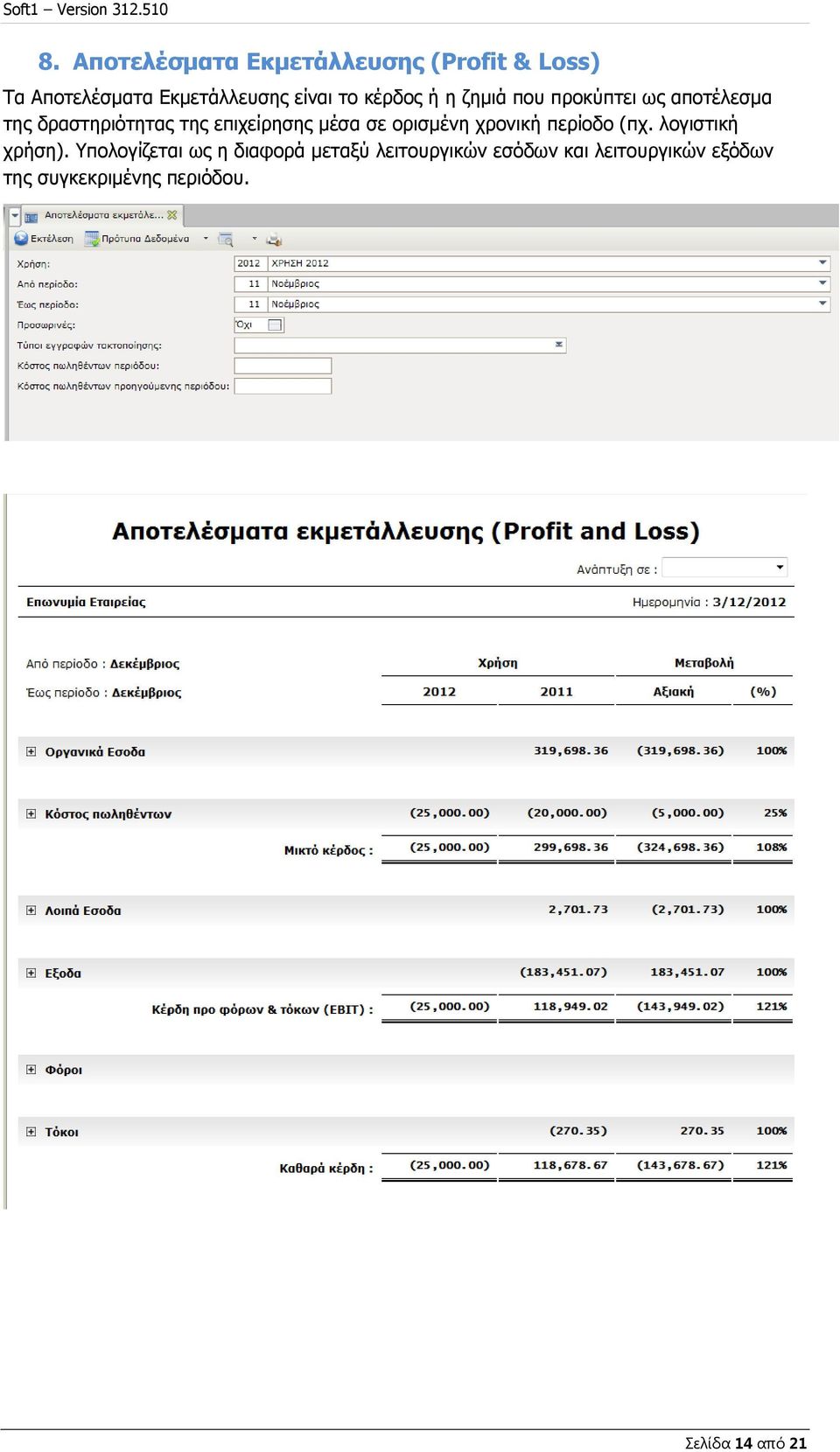 σε ορισμένη χρονική περίοδο (πχ. λογιστική χρήση).