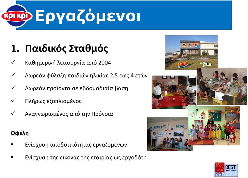 ηλικίας 2,5 έως 4 ετών Δωρεάν προϊόντα σε εβδομαδιαία βάση Πλήρως