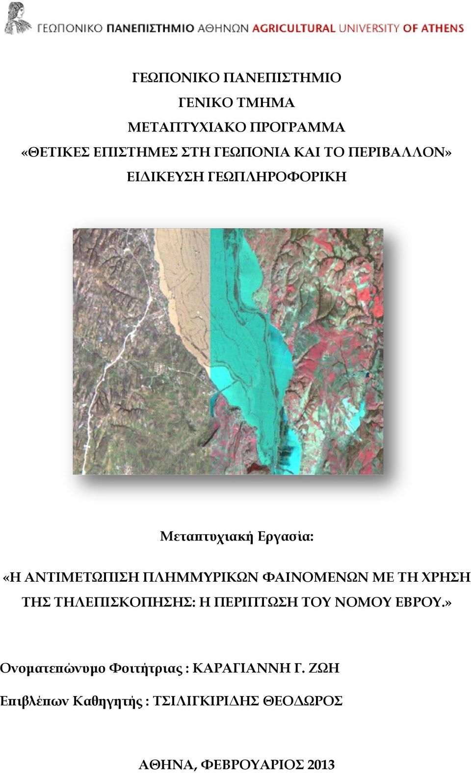 ΠΛΗΜΜΥΡΙΚΩΝ ΦΑΙΝΟΜΕΝΩΝ ΜΕ ΤΗ ΧΡΗΣΗ ΤΗΣ ΤΗΛΕΠΙΣΚΟΠΗΣΗΣ: Η ΠΕΡΙΠΤΩΣΗ ΤΟΥ ΝΟΜΟΥ ΕΒΡΟΥ.