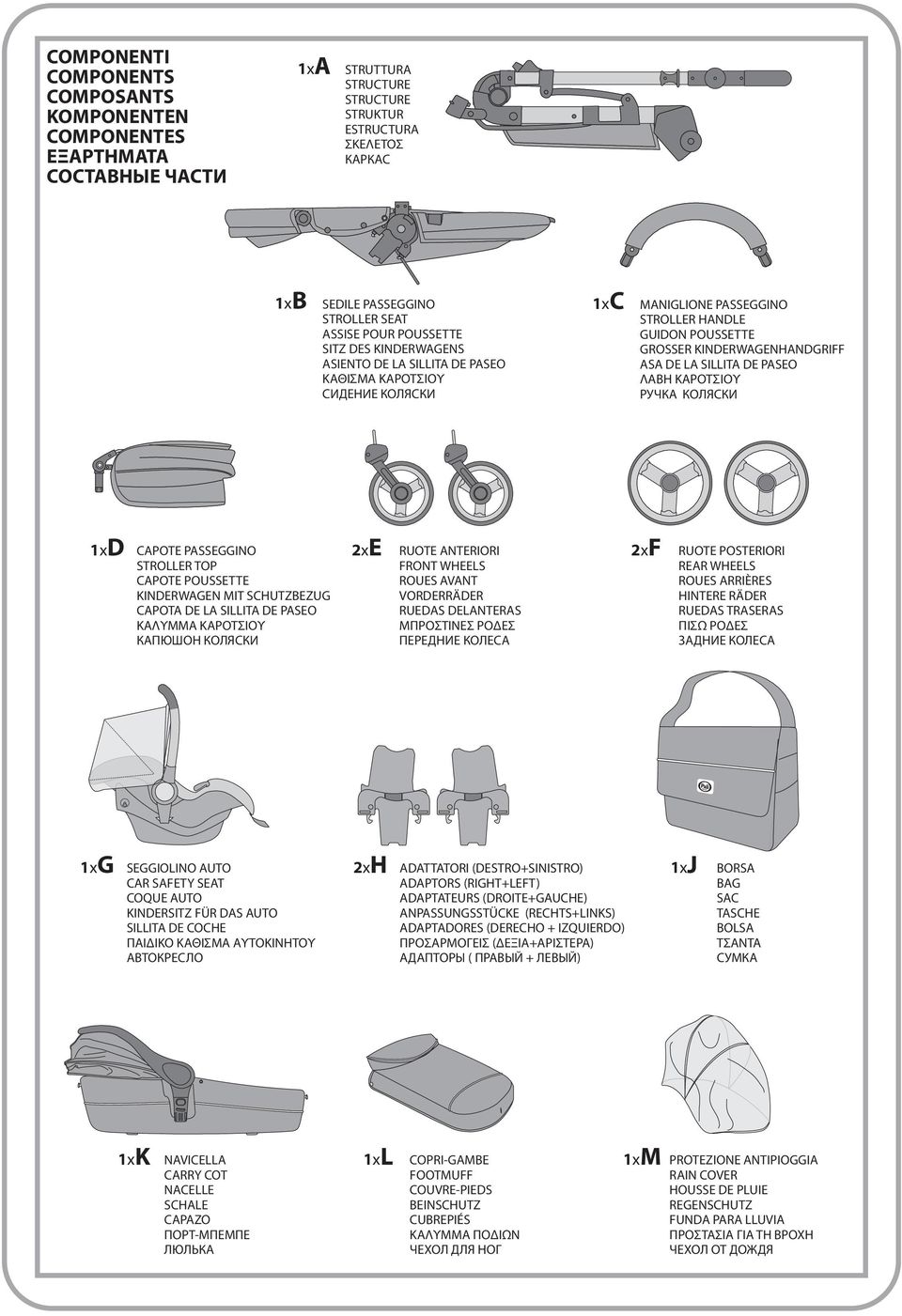 Ghibli. Stroller. Istruzioni d uso Instructions Mode d'emploi  Bedienungsanleitungen Instrucciones de uso Οδηγίες χρήσης Инструкция по  применению - PDF ΔΩΡΕΑΝ Λήψη