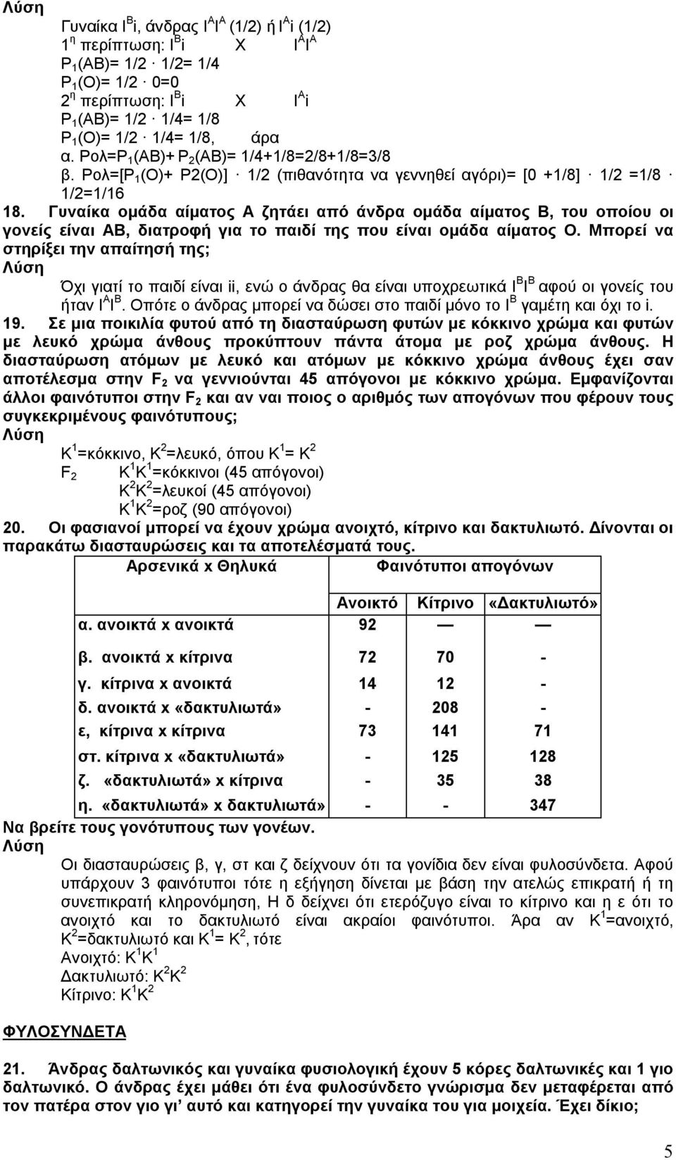 Γυναίκα ομάδα αίματος Α ζητάει από άνδρα ομάδα αίματος Β, του οποίου οι γονείς είναι ΑΒ, διατροφή για το παιδί της που είναι ομάδα αίματος Ο.