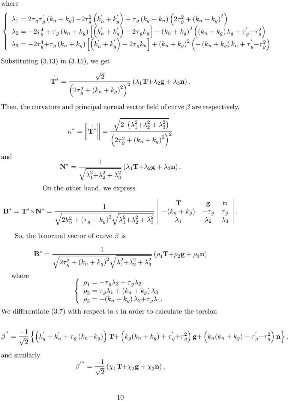 λ 1+λ +λ On the other h, we express 1 k n +τ g k g λ 1 +λ +λ T g n k n +k g τ g τ g λ 1 λ λ.