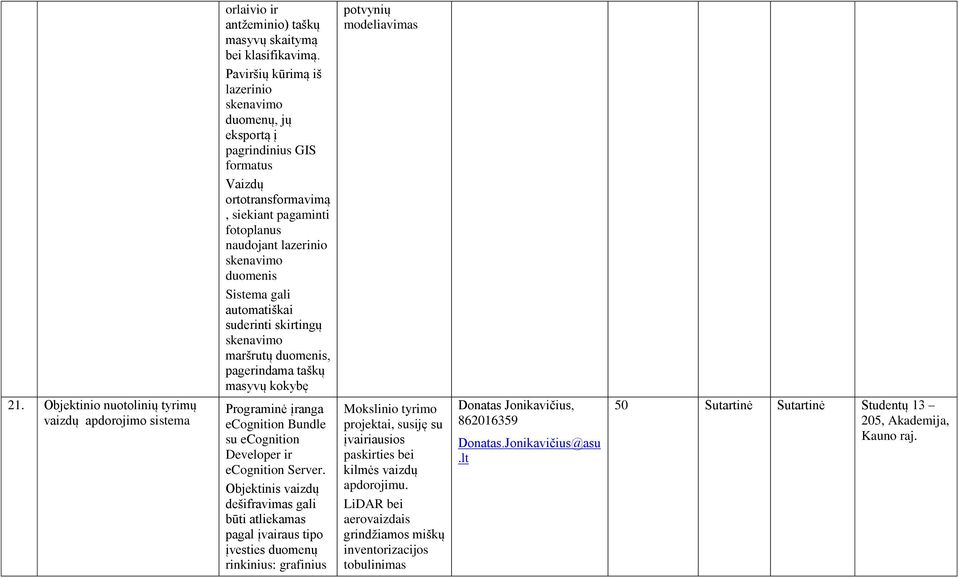 automatiškai suderinti skirtingų skenavimo maršrutų duomenis, pagerindama taškų masyvų kokybę Programinė įranga ecognition Bundle su ecognition Developer ir ecognition Server.