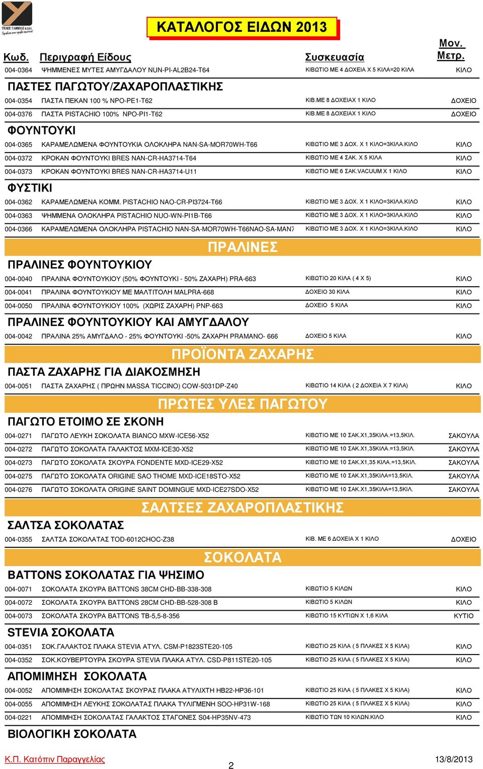 ΚΙΛΟ ΚΙΛΟ 004-0372 ΚΡΟΚΑΝ ΦΟΥΝΤΟΥΚΙ BRES NAN-CR-HA3714-T64 ΚΙΒΩΤΙΟ ΜΕ 4 ΣΑΚ. Χ 5 ΚΙΛΑ ΚΙΛΟ 004-0373 ΚΡΟΚΑΝ ΦΟΥΝΤΟΥΚΙ BRES NAN-CR-HA3714-U11 ΚΙΒΩΤΙΟ ΜΕ 6 ΣΑΚ.
