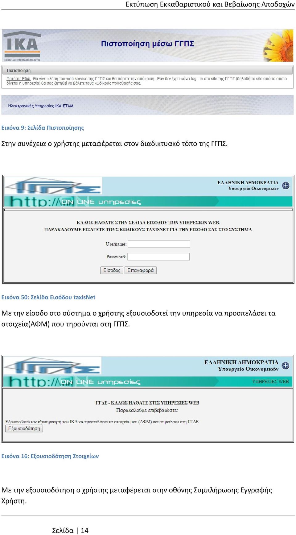 υπηρεσία να προσπελάσει τα στοιχεία(αφμ) που τηρούνται στη ΓΓΠΣ.