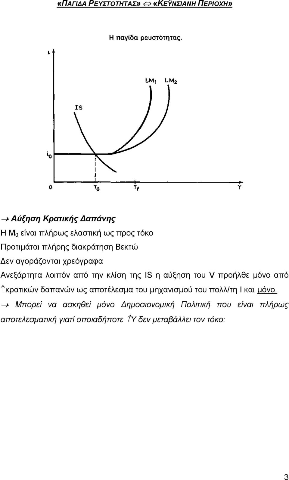 αύξηση του V προήλθε μόνο από κρατικών δαπανών ως αποτέλεσμα του μηχανισμού του πολλ/τη Ι και μόνο.