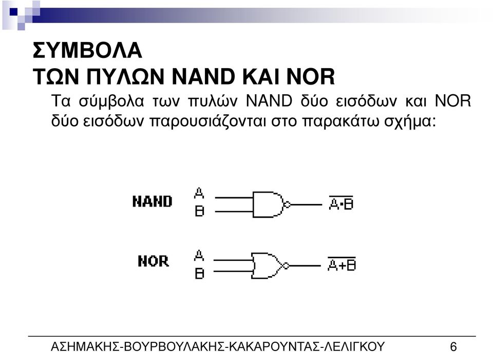 εισόδων παρουσιάζονται στο παρακάτω