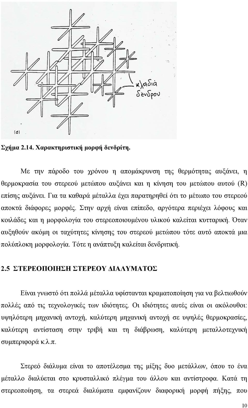 Στην αρχή είναι επίπεδο, αργότερα περιέχει λόφους και κοιλάδες και η μορφολογία του στερεοποιουμένου υλικού καλείται κυτταρική.