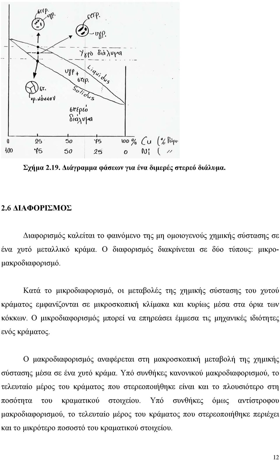 Κατά το μικροδιαφορισμό, οι μεταβολές της χημικής σύστασης του χυτού κράματος εμφανίζονται σε μικροσκοπική κλίμακα και κυρίως μέσα στα όρια των κόκκων.