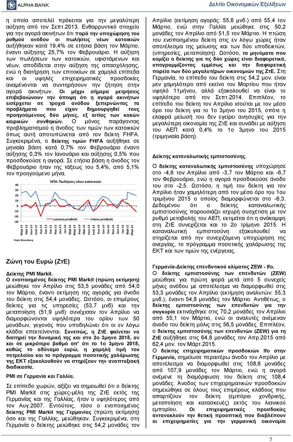Ενθαρρυντικό στοιχείο για την αγορά ακινήτων ότι παρά την υποχώρηση του ρυθμού ανόδου οι πωλήσεις νέων κατοικιών αυξήθηκαν κατά 19,4% σε ετήσια βάση τον Μάρτιο, έναντι αύξησης 25,7% τον Φεβρουάριο.