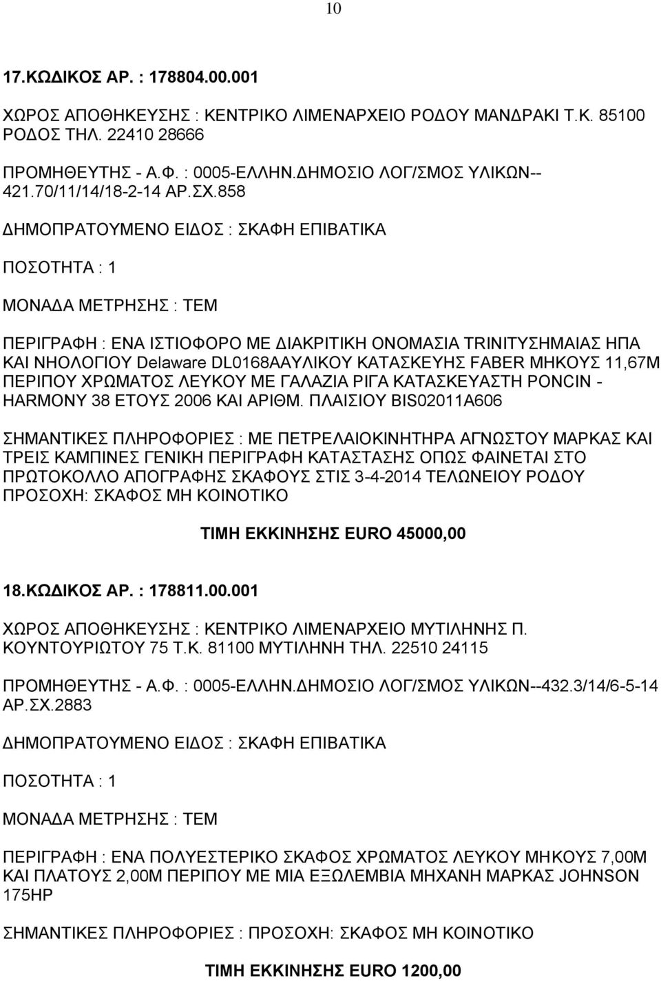 858 ΠΕΡΙΓΡΑΦΗ : ΕΝΑ ΙΣΤΙΟΦΟΡΟ ΜΕ ΔΙΑΚΡΙΤΙΚΗ ΟΝΟΜΑΣΙΑ TRINITYΣΗΜΑΙΑΣ ΗΠΑ ΚΑΙ ΝΗΟΛΟΓΙΟΥ Delaware DL0168AAΥΛΙΚΟΥ ΚΑΤΑΣΚΕΥΗΣ FABER ΜΗΚΟΥΣ 11,67Μ ΠΕΡΙΠΟΥ ΧΡΩΜΑΤΟΣ ΛΕΥΚΟΥ ΜΕ ΓΑΛΑΖΙΑ ΡΙΓΑ ΚΑΤΑΣΚΕΥΑΣΤΗ