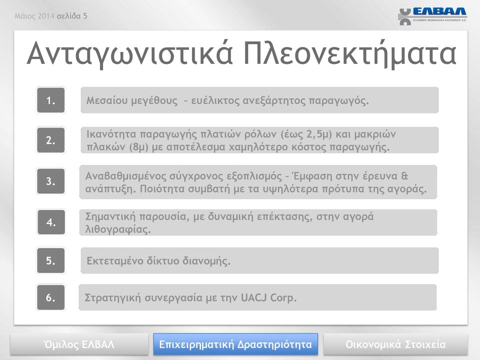 Αναβαθμισμένος σύγχρονος εξοπλισμός Έμφαση στην έρευνα & ανάπτυξη. Ποιότητα συμβατή με τα υψηλότερα πρότυπα της αγοράς.