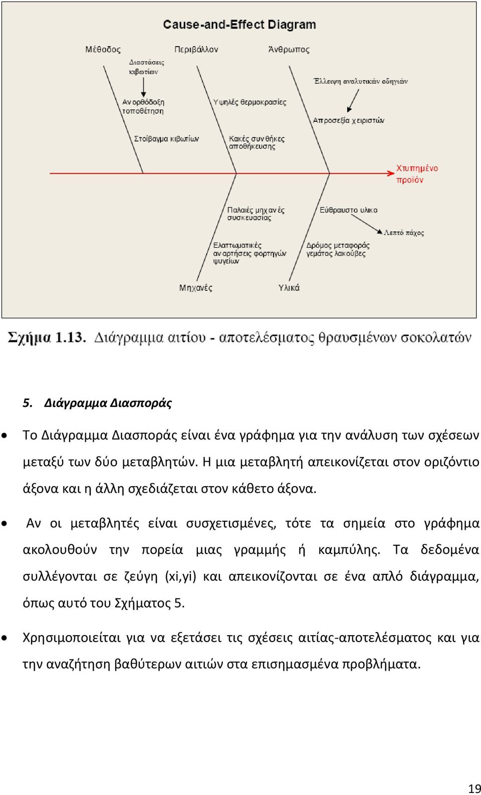 Αν οι μεταβλητές είναι συσχετισμένες, τότε τα σημεία στο γράφημα ακολουθούν την πορεία μιας γραμμής ή καμπύλης.