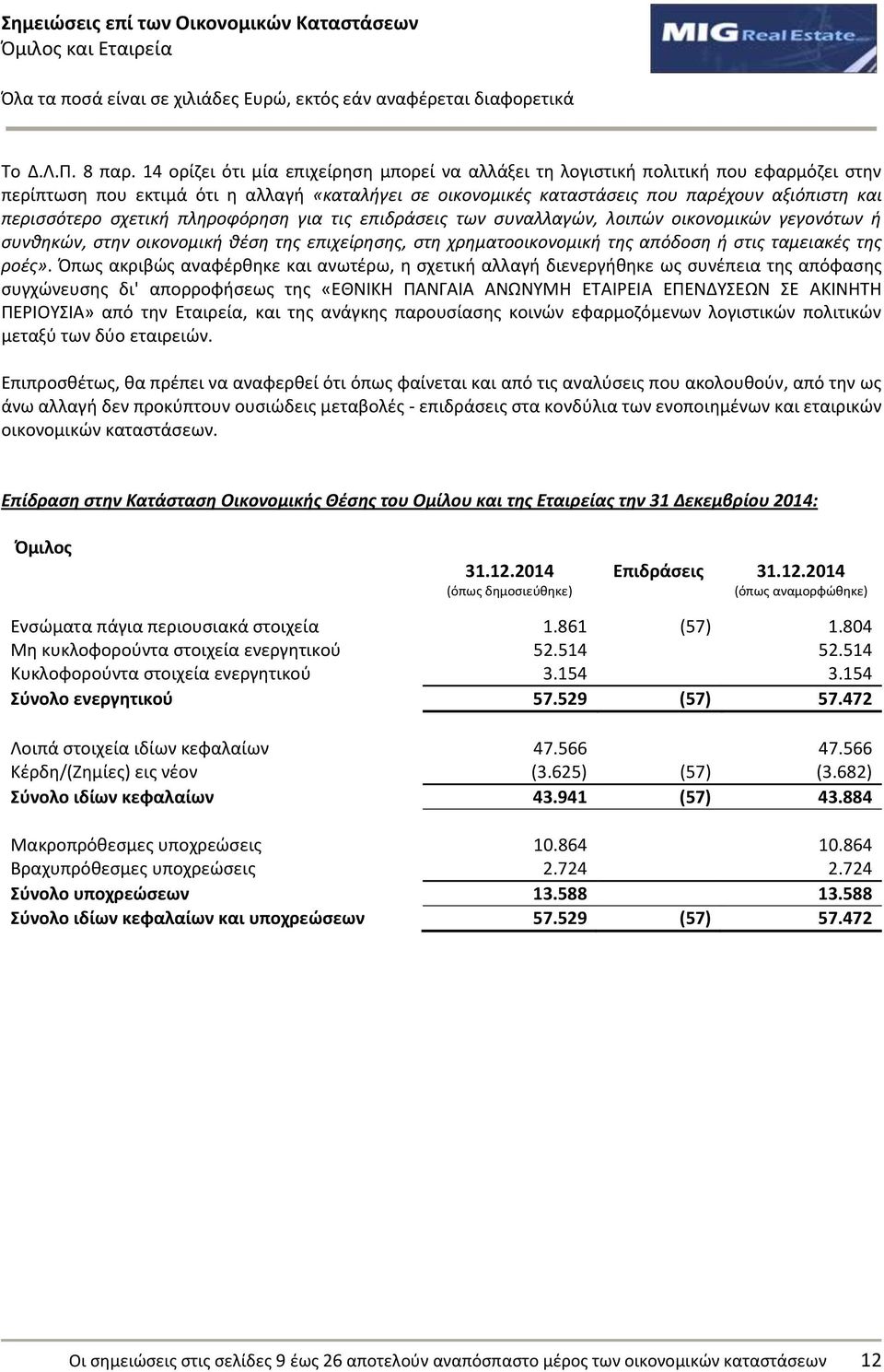 ςχετική πληροφόρηςη για τισ επιδράςεισ των ςυναλλαγών, λοιπών οικονομικών γεγονότων ή ςυνθηκών, ςτην οικονομική θζςη τησ επιχείρηςησ, ςτη χρηματοοικονομική τησ απόδοςη ή ςτισ ταμειακζσ τησ ροζσ».