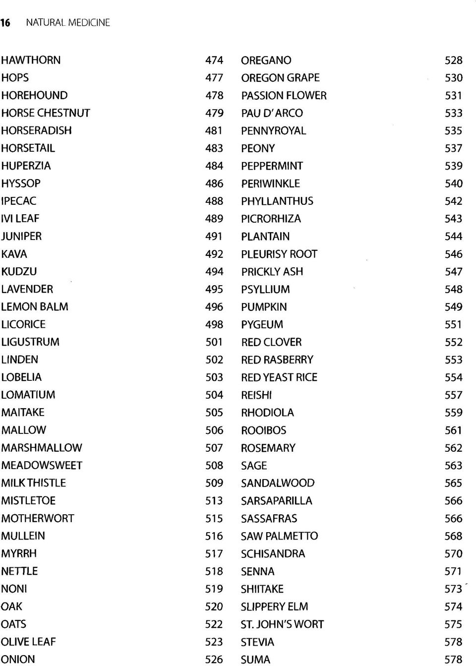 503 504 505 506 507 508 509 513 515 516 517 518 519 520 522 523 526 OREGANO 528 OREGON GRAPE 530 PASSION FLOWER 531 PAU D'ARCO 533 PENNYROYAL 535 PEONY 537 PEPPERMINT 539 PERIWINKLE 540 PHYLLANTHUS