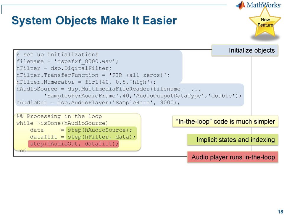 .. 'SamplesPerAudioFrame',40,'AudioOutputDataType','double'); haudioout = dsp.