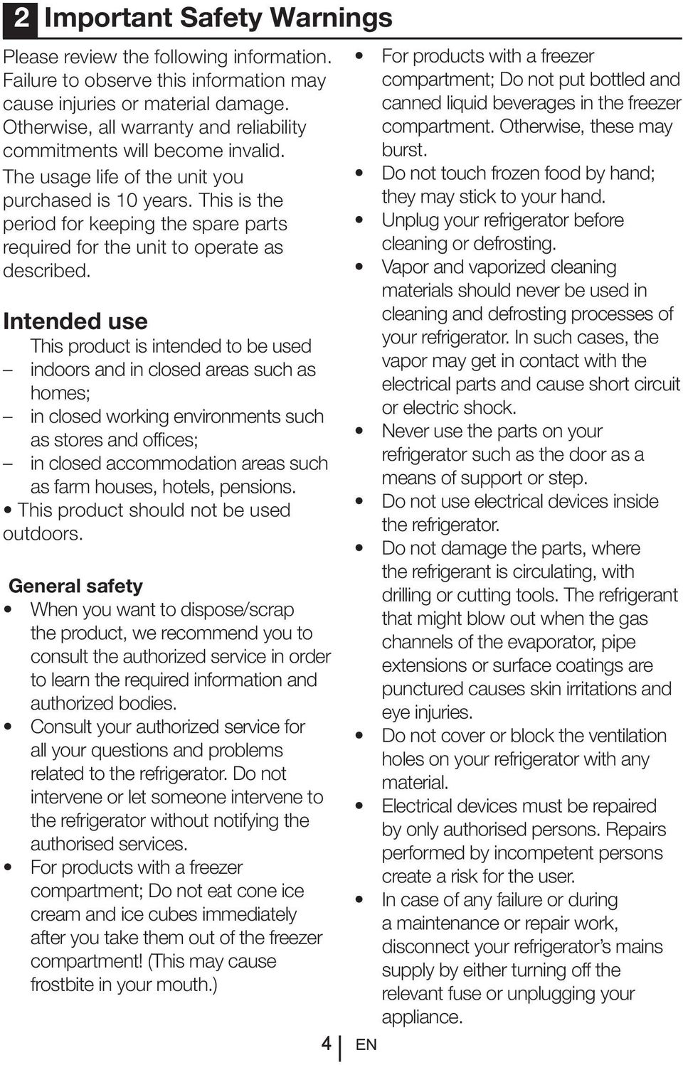 This is the period for keeping the spare parts required for the unit to operate as described.