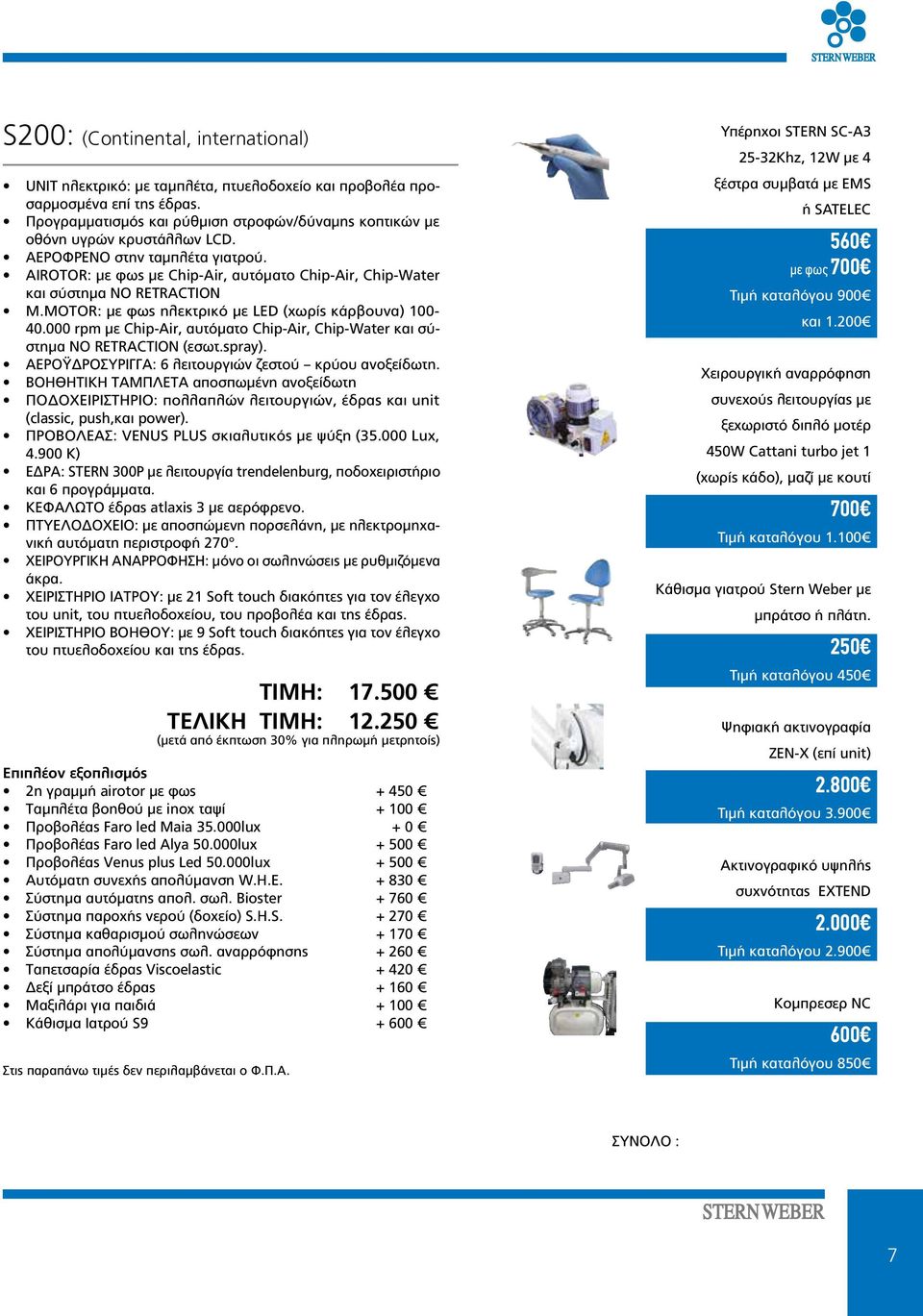 AIROTOR: με φως με Chip-Air, αυτόματο Chip-Air, Chip-Water και σύστημα NO RETRACTION Μ.MOTOR: με φως ηλεκτρικό με LED (χωρίς κάρβουνα) 100-40.