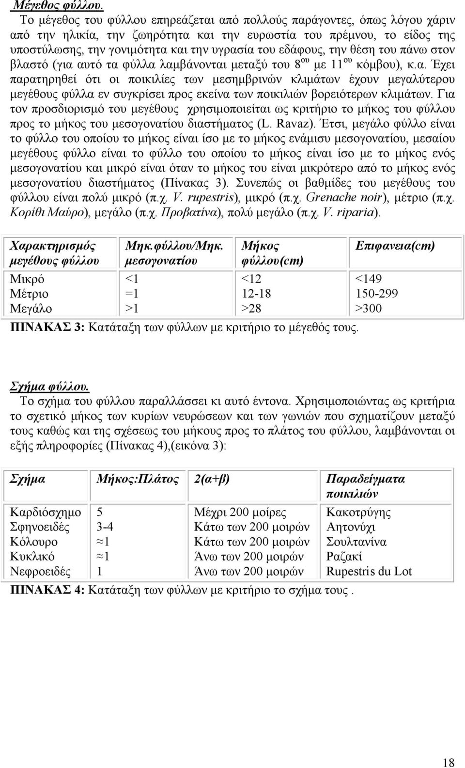 εδάφους, την θέση του πάνω στον βλαστό (για αυτό τα φύλλα λαµβάνονται µεταξύ του 8 ου µε 11 ου κόµβου), κ.α. Έχει παρατηρηθεί ότι οι ποικιλίες των µεσηµβρινών κλιµάτων έχουν µεγαλύτερου µεγέθους φύλλα εν συγκρίσει προς εκείνα των ποικιλιών βορειότερων κλιµάτων.