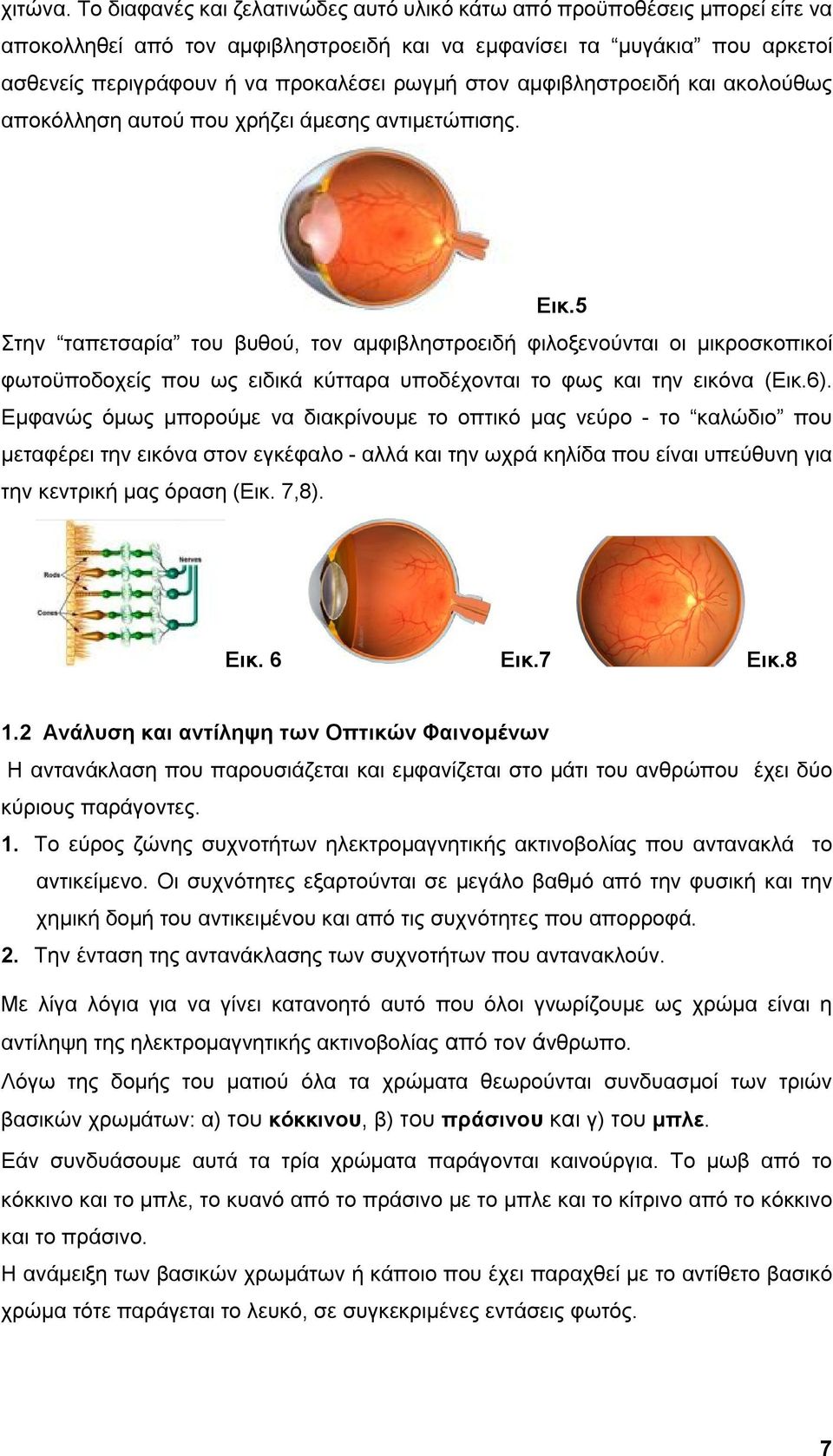 αμφιβληστροειδή και ακολούθως αποκόλληση αυτού που χρήζει άμεσης αντιμετώπισης. Εικ.