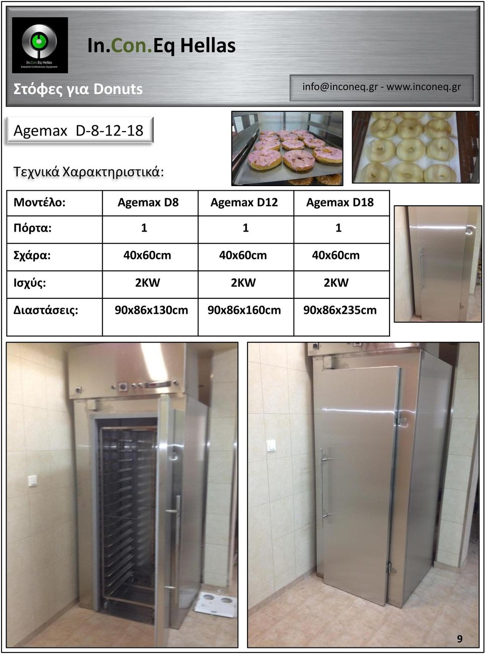 D18 Πόρτα: 1 1 1 Σχάρα: 40x60cm 40x60cm 40x60cm