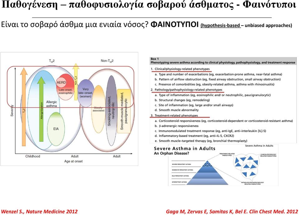 ΦΑΙΝΟΤΥΠΟΙ (hypothesis-based unbiased approaches) Wenzel S.