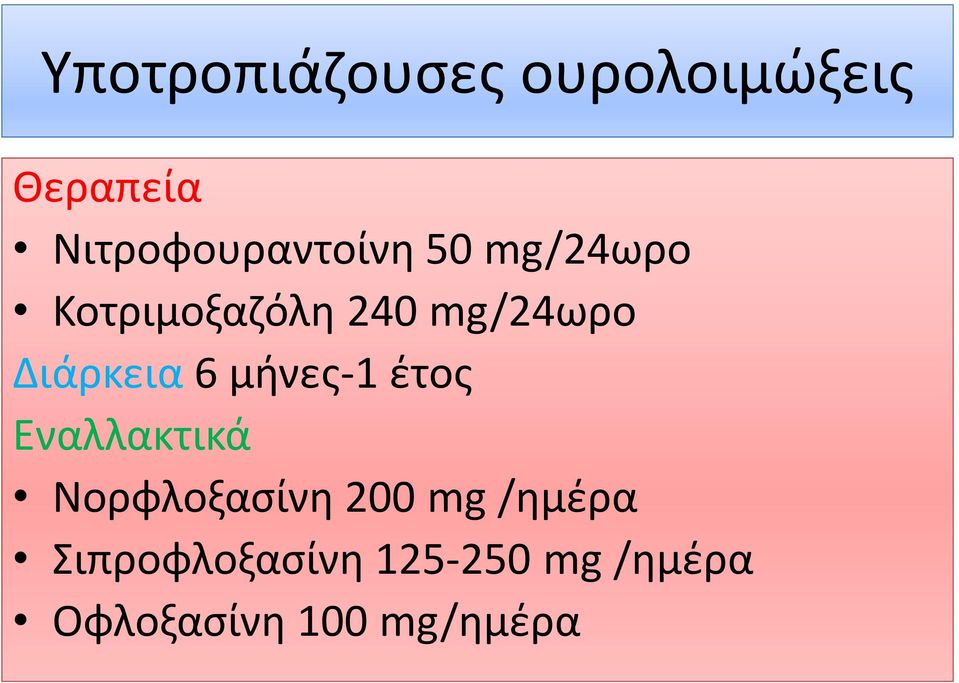 mg/24ωρο Διάρκεια 6 μήνες-1 έτος Εναλλακτικά