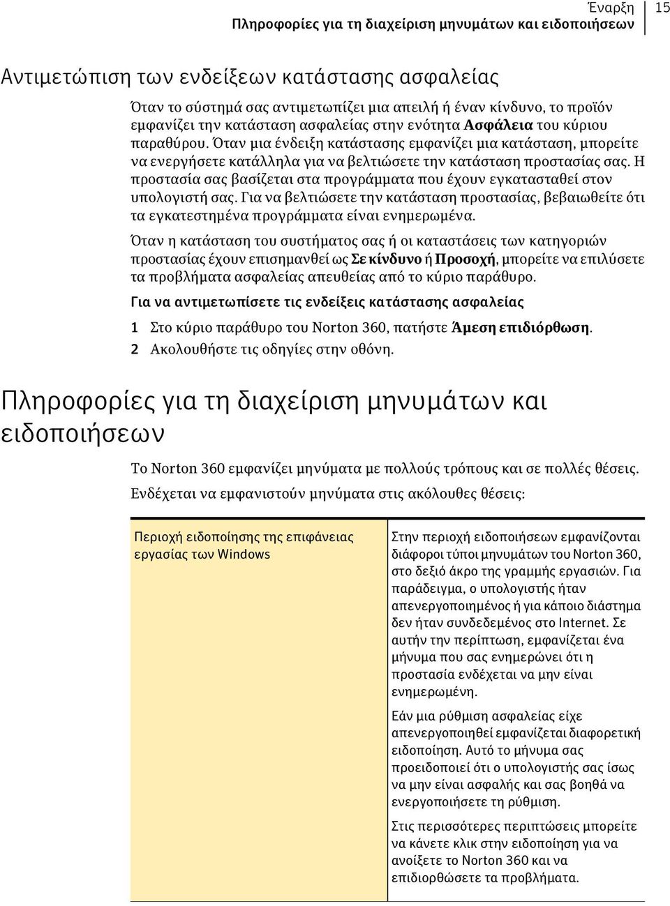 Η προστασία σας βασίζεται στα προγράμματα που έχουν εγκατασταθεί στον υπολογιστή σας. Για να βελτιώσετε την κατάσταση προστασίας, βεβαιωθείτε ότι τα εγκατεστημένα προγράμματα είναι ενημερωμένα.