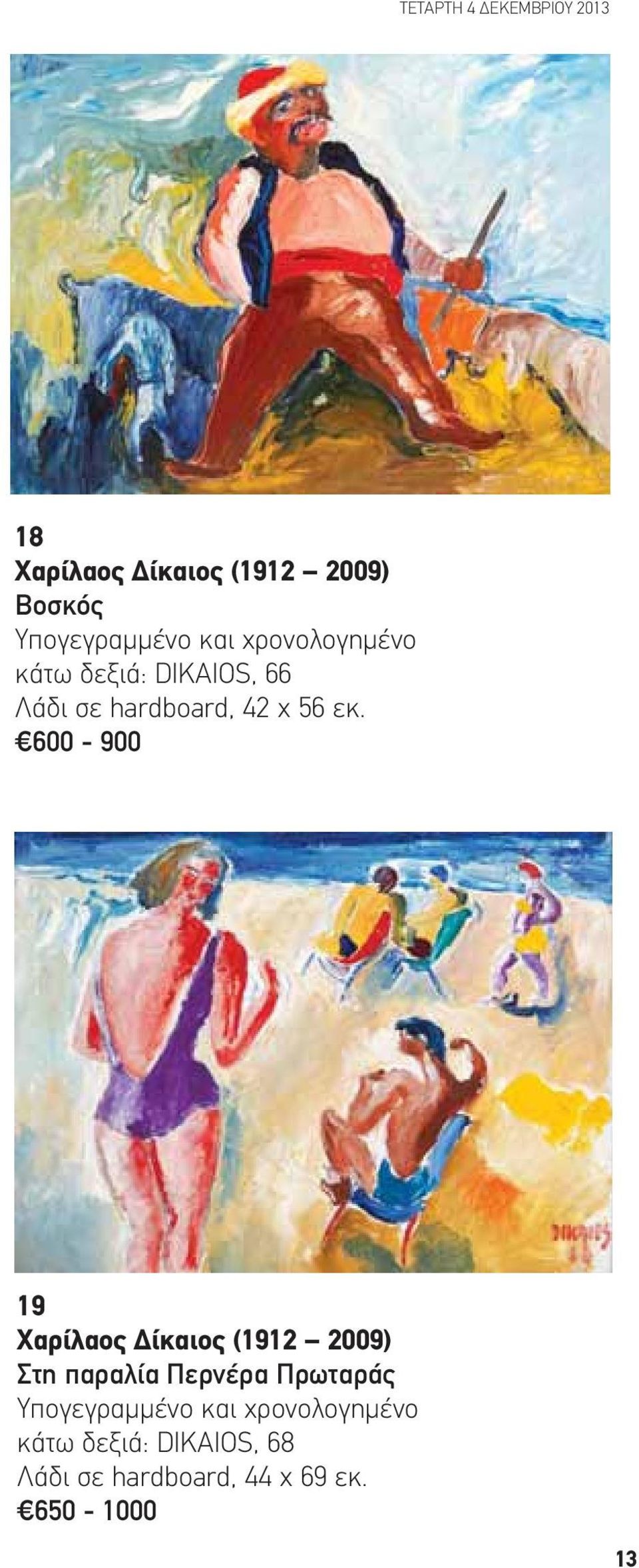 600-900 19 Χαρίλαος Δίκαιος (1912 2009) Στη παραλία Περνέρα