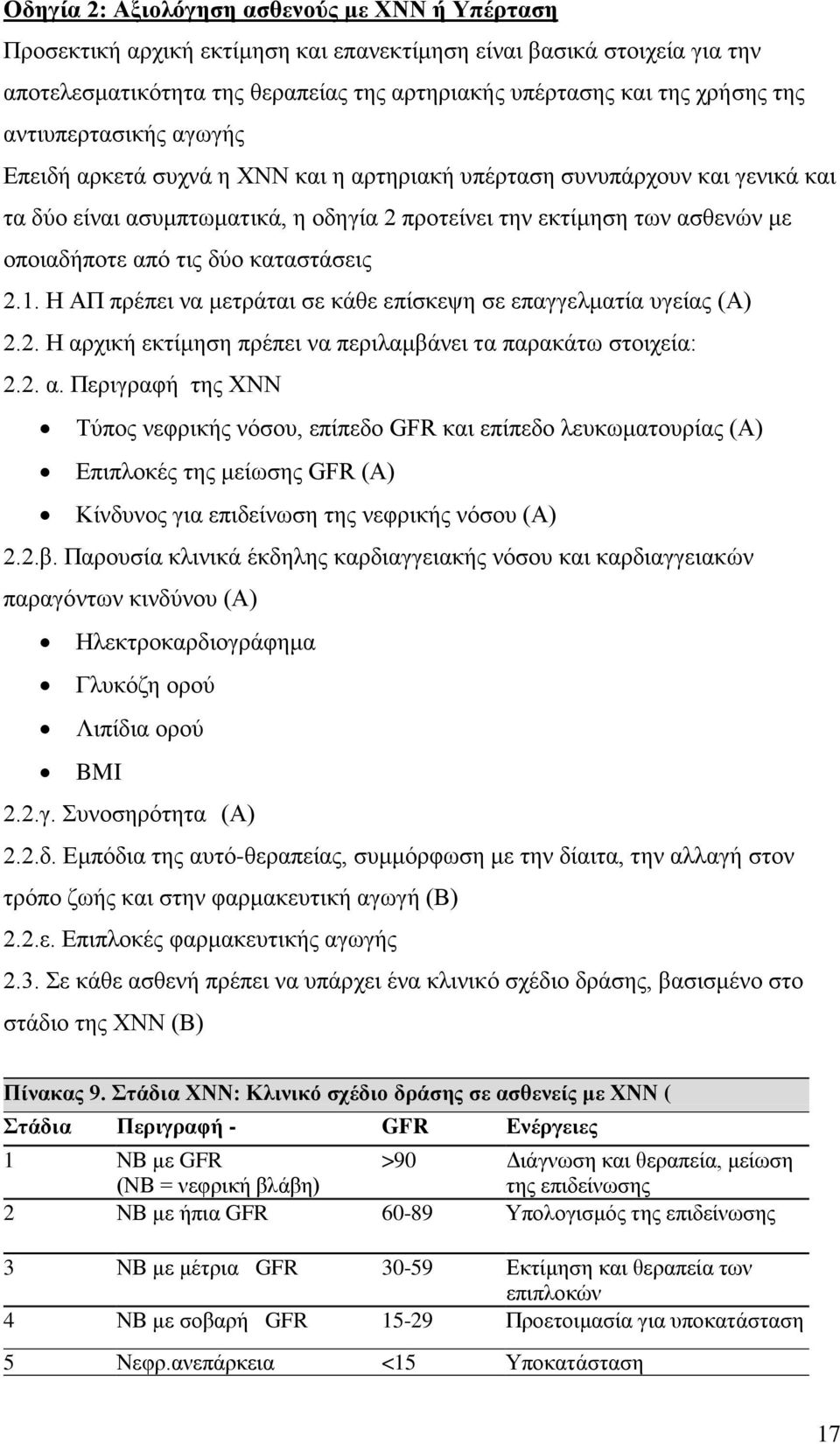 δύο καταστάσεις 2.1. Η ΑΠ πρέπει να μετράται σε κάθε επίσκεψη σε επαγγελματία υγείας (Α) 2.2. Η αρ