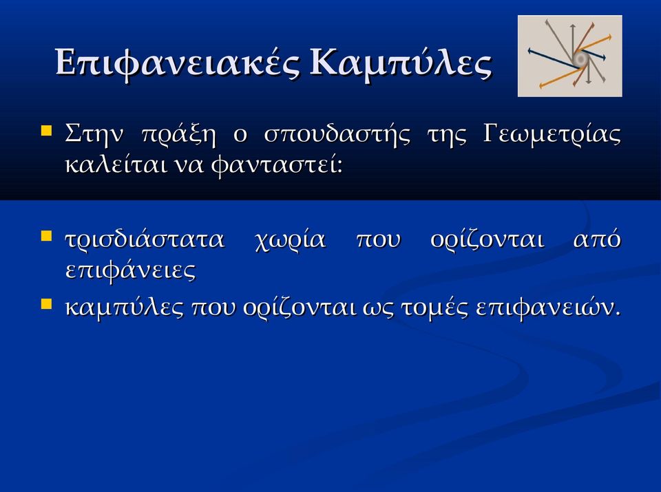 φανταστεί: τρισδιάστατα χωρία που ορίζονται