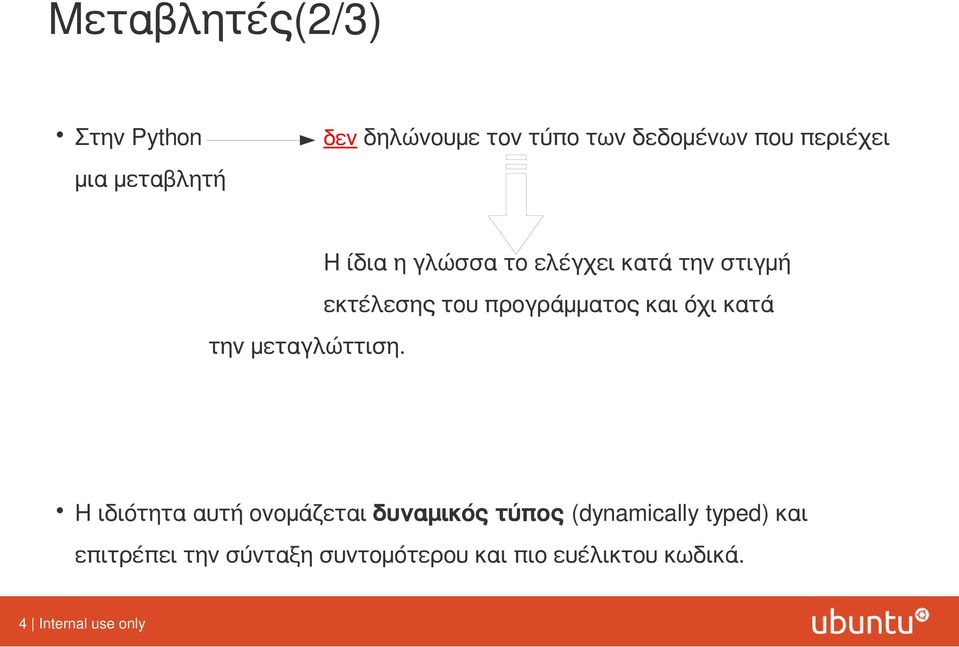 Η ίδια η γλώσσα το ελέγχει κατά την στιγμή εκτέλεσης του προγράμματος και όχι κατά Η