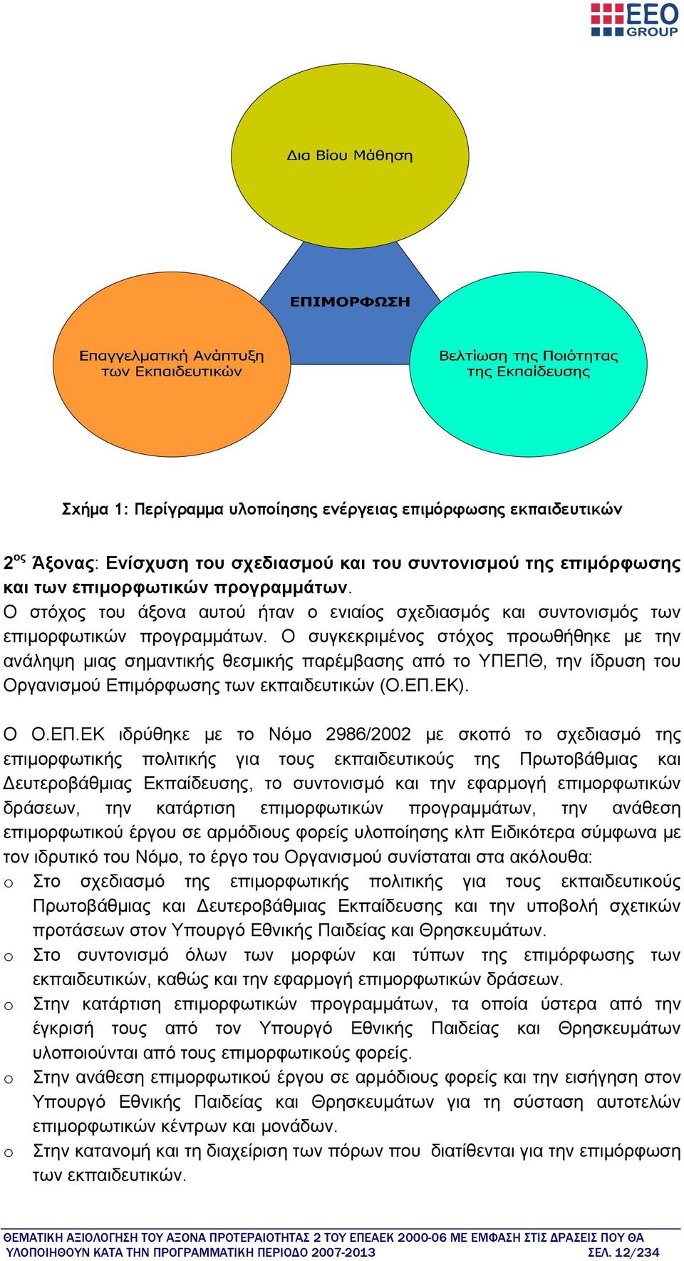 Ο συγκεκριμένος στόχος προωθήθηκε με την ανάληψη μιας σημαντικής θεσμικής παρέμβασης από το ΥΠΕΠΘ