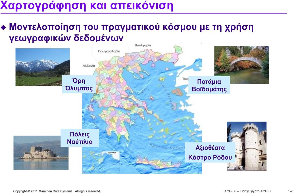 γεωγραφικών δεδομένων Όρη Όλυμπος Ποτάμια
