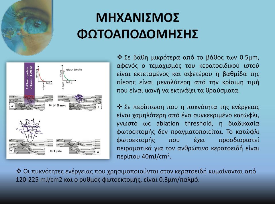 εκτινάξει τα θραύσματα.