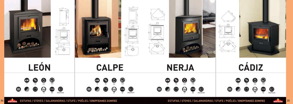 73 55 390x270x345 85 44 390x270x377 93 38 390x270x390 78 56 390x270x465 24 ESTUFAS / STOVES / SALAMANDRAS