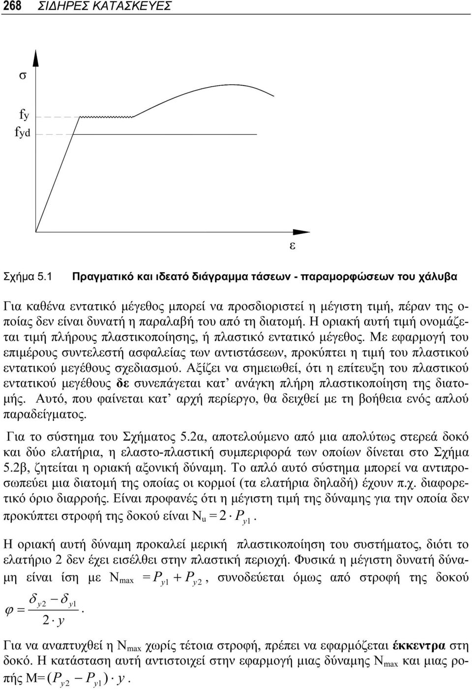 διατομή. Η οριακή αυτή τιμή ονομάζεται τιμή πλήρους πλαστικοποίησης, ή πλαστικό εντατικό μέγεθος.