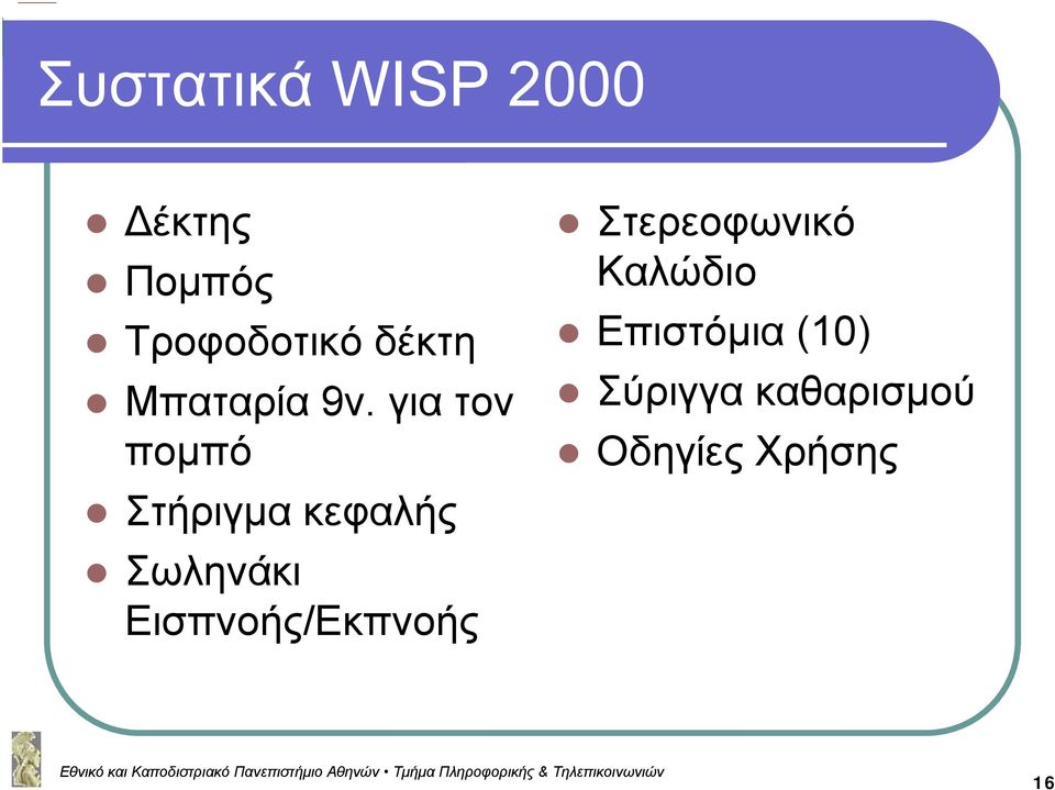 για τον πομπό Στήριγμα κεφαλής Σωληνάκι