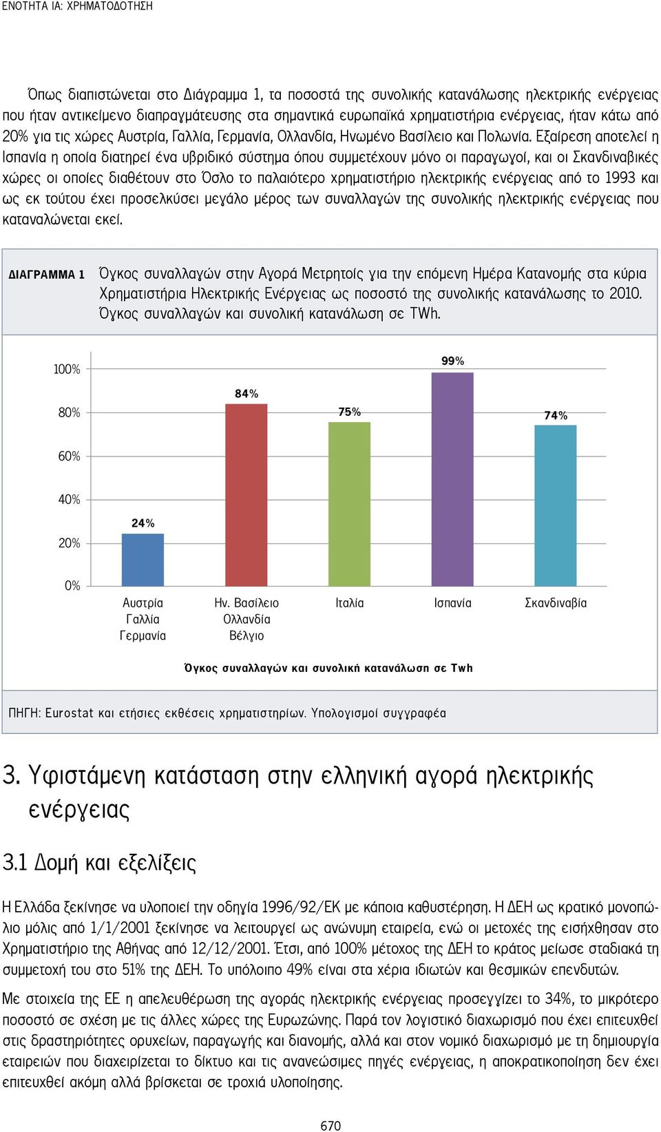 Εξαίρεση αποτελεί η Ισπανία η οποία διατηρεί ένα υβριδικό σύστημα όπου συμμετέχουν μόνο οι παραγωγοί, και οι Σκανδιναβικές χώρες οι οποίες διαθέτουν στο Όσλο το παλαιότερο χρηματιστήριο ηλεκτρικής