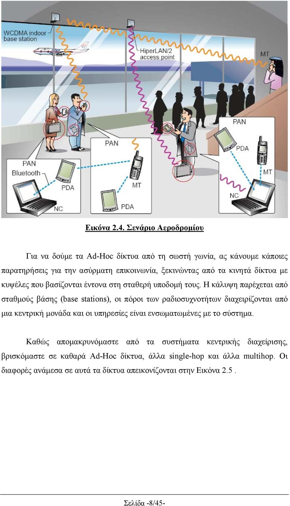 δίκτυα με κυψέλες που βασίζονται έντονα στη σταθερή υποδομή τους.