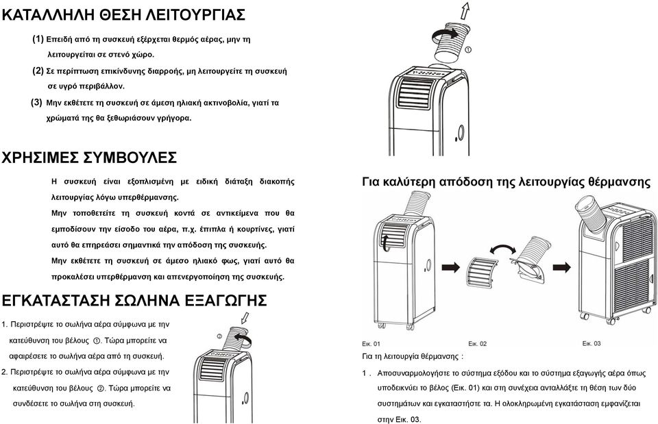 ΧΡΗΣΙΜΕΣ ΣΥΜΒΟΥΛΕΣ Η συσκευή είναι εξοπλισμένη με ειδική διάταξη διακοπής λειτουργίας λόγω υπερθέρμανσης.