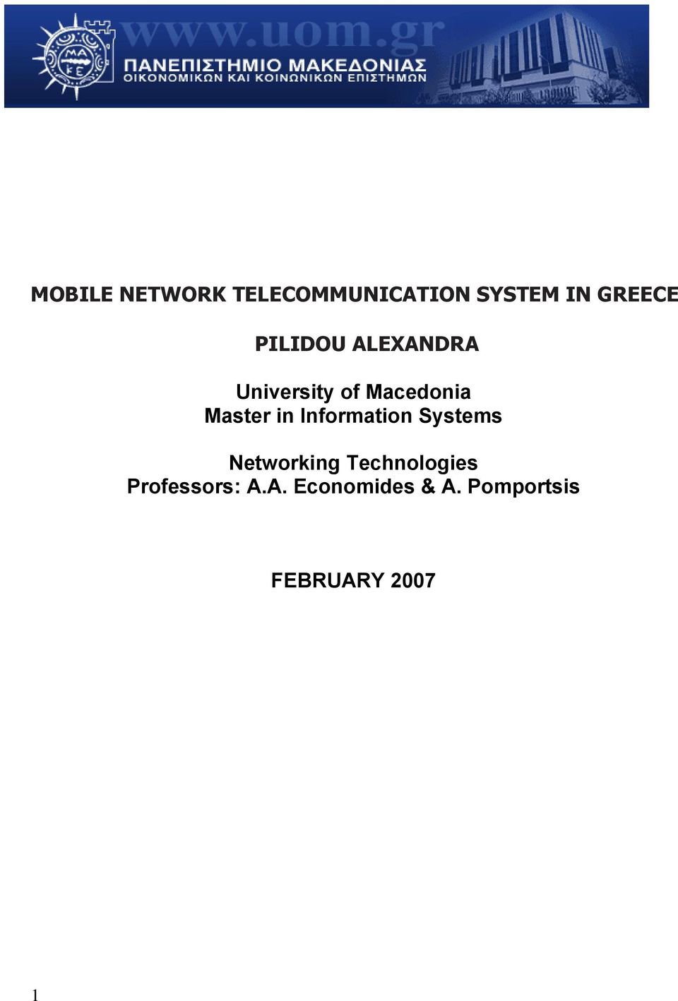Information Systems Networking Technologies