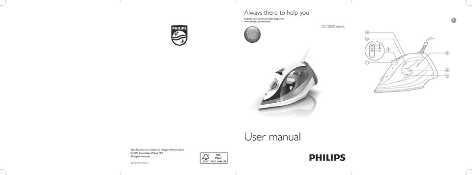 User manual Specifications are subject to change
